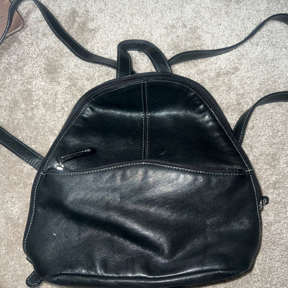 tignanello genuine leather mini backpack